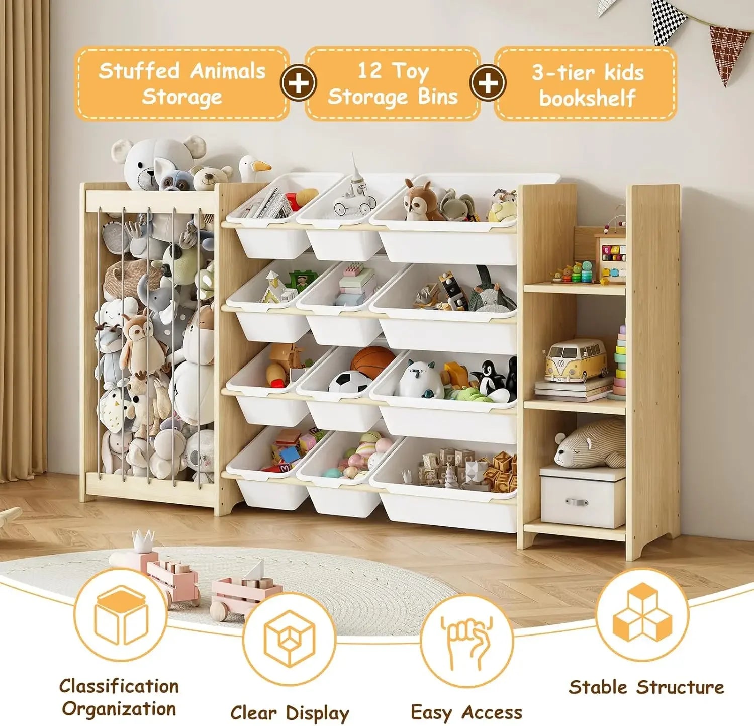 3-in-1 Toy Storage Organizer