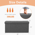 Folding Storage Ottoman Bench