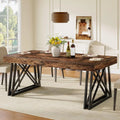 Industrial Dining Table with Metal Legs