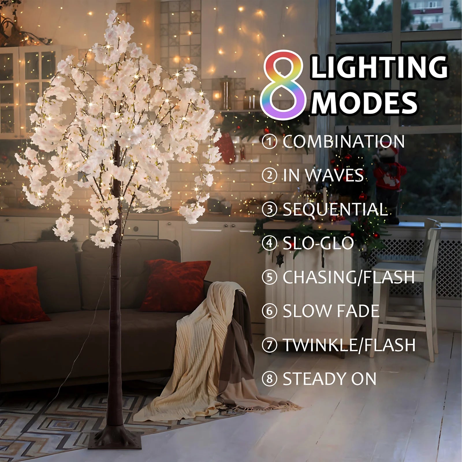 Cherry Blossom 6ft Lighted Tree
