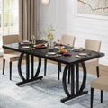 Rectangular Dining Table with Metal Legs