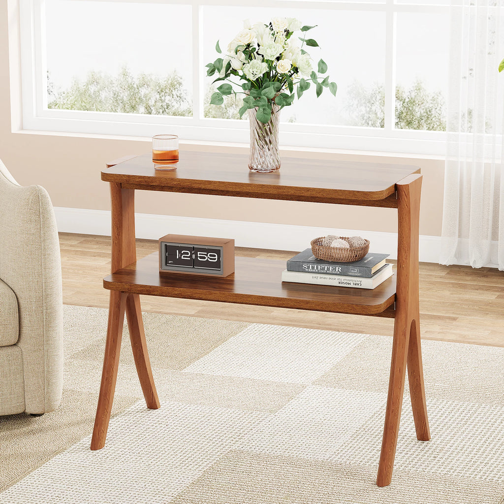 Slim Walnut Side Table