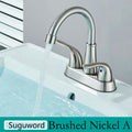 Brushed Nickel Bathroom Sink Faucet