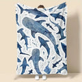 Whale shark pattern warm blanket