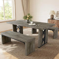 Grey 6-Person Kitchen Nook
