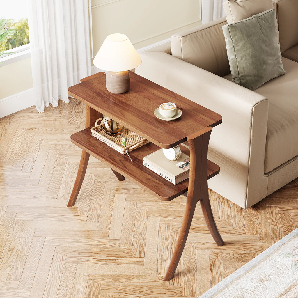 Slim Walnut Side Table