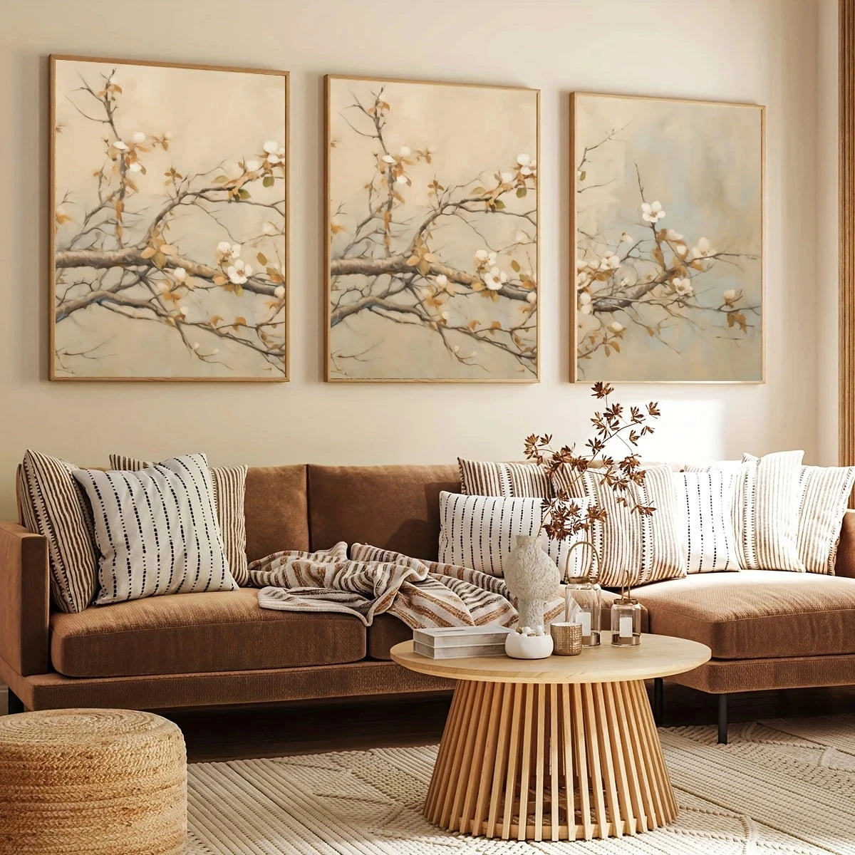 3pcs/Set Watercolor Bohemian Branch Flower Art