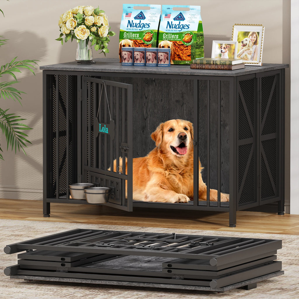 Foldable Large Dog Crate Furniture, 31"/41.3"