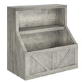 Wooden Bookshelf and Toy Storage