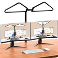 Ultra Large Gooseneck Clamp Desk Lamp Dual Flexible Arm LED Reading Light
