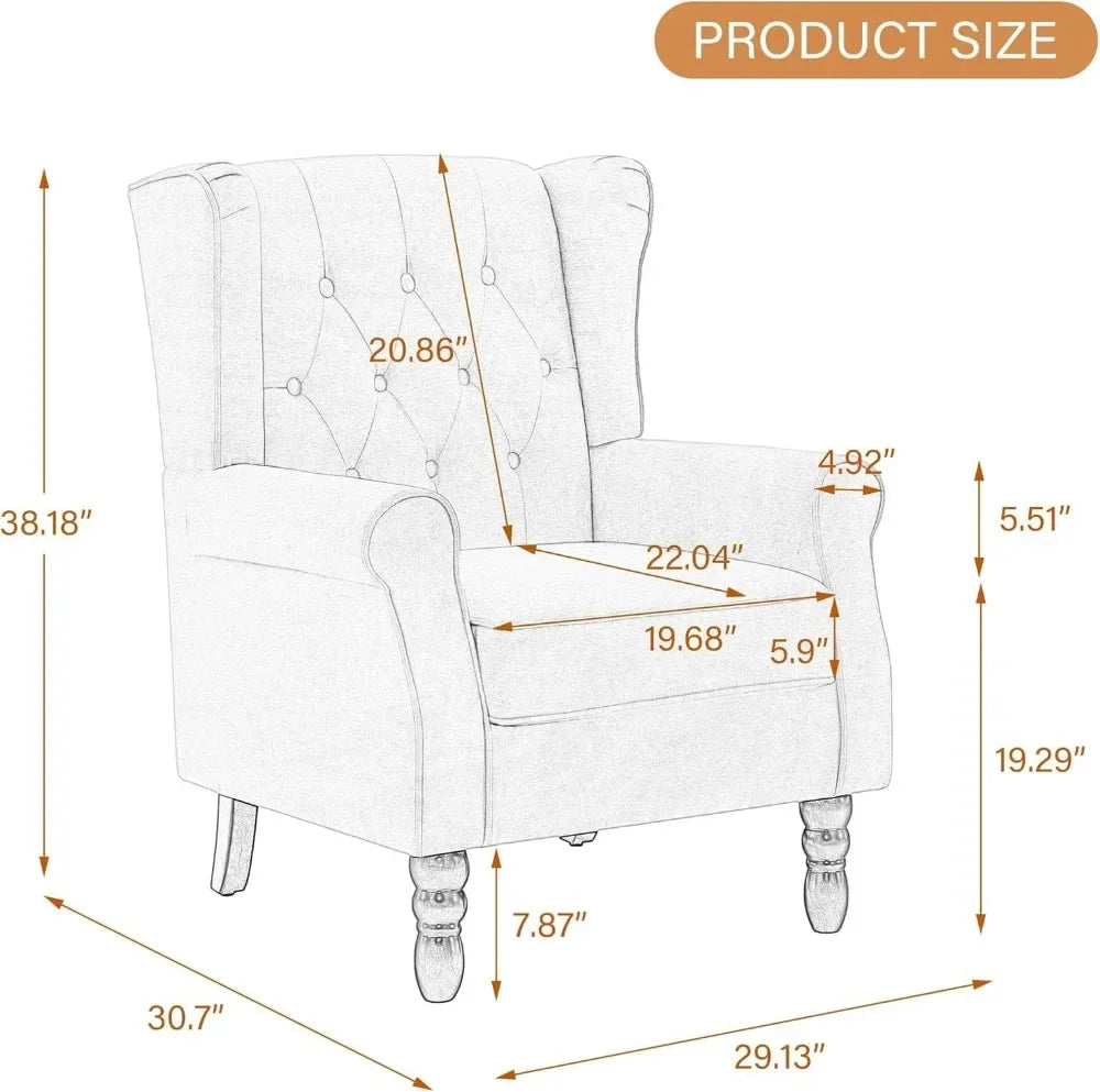 Upholstered High Back Accent Chair