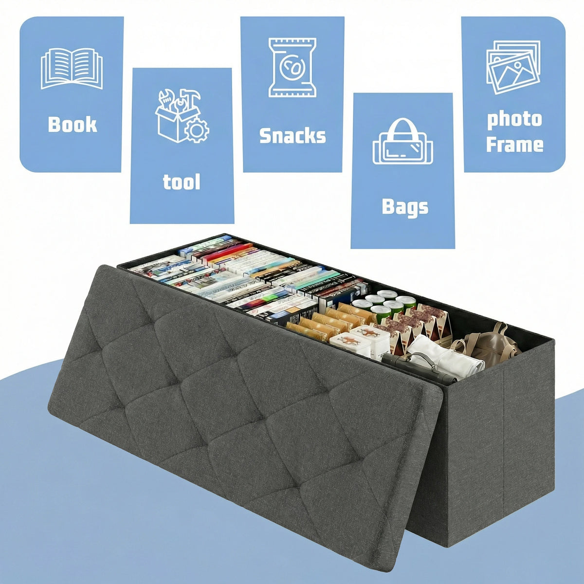 Foldable Ottoman Foot Rest Stool
