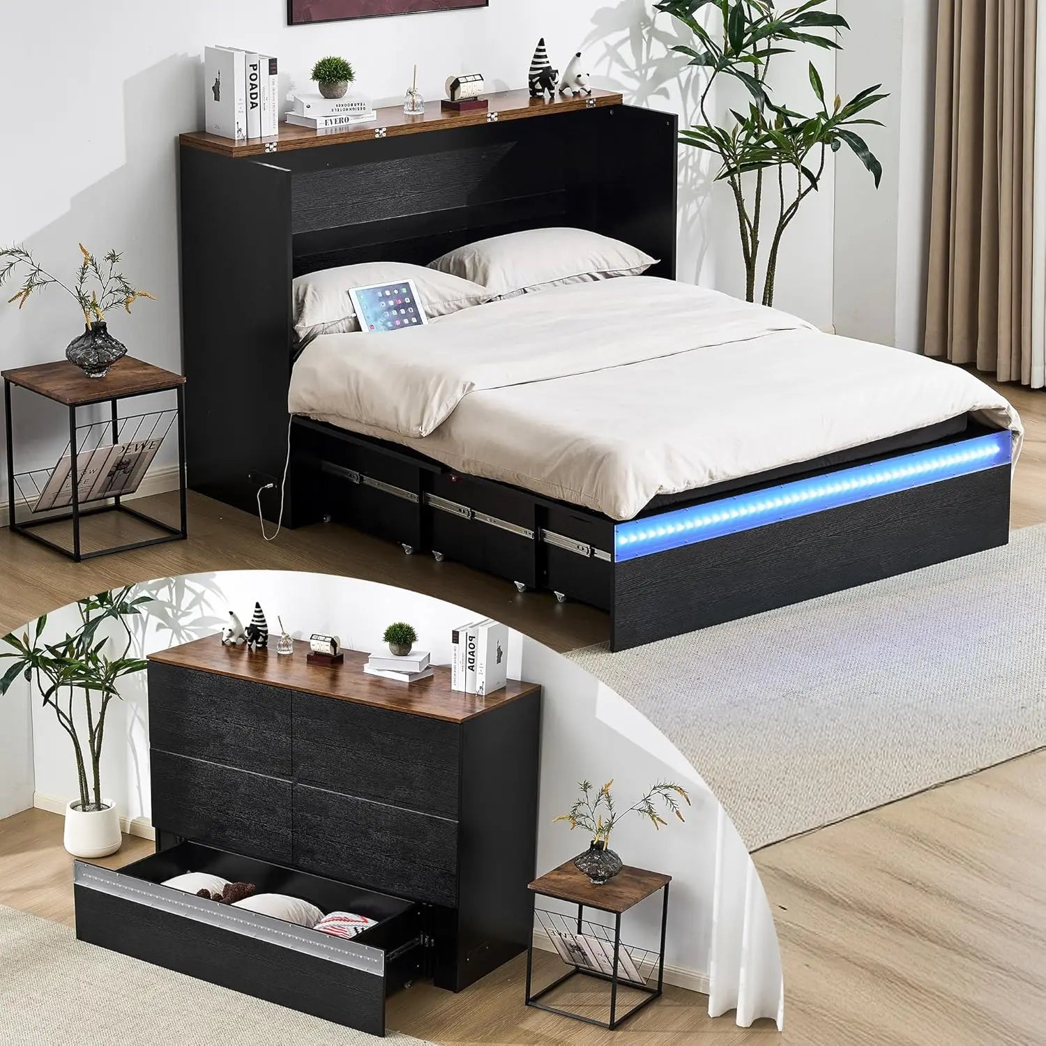Queen Size Murphy Bed with Storage