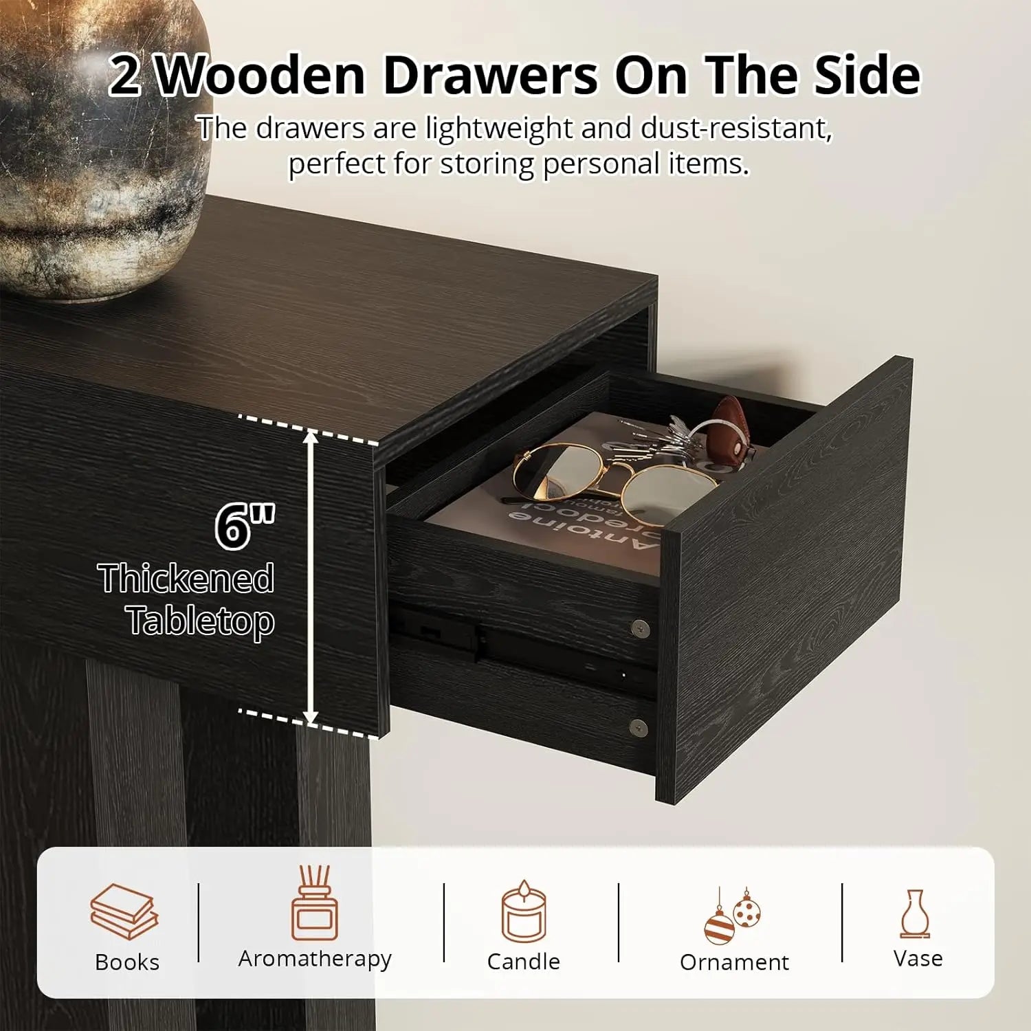 Long Console Table with Drawers