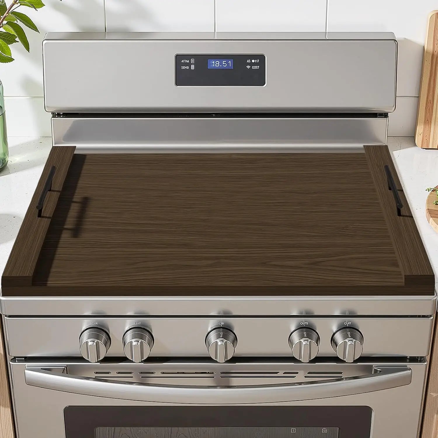 Gas Stove Top Cover: Wooden Stovetop Covers