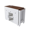 74.8-inch Kitchen Island with Expandable Dining Table