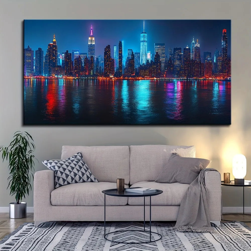 New York City skyline wall decor