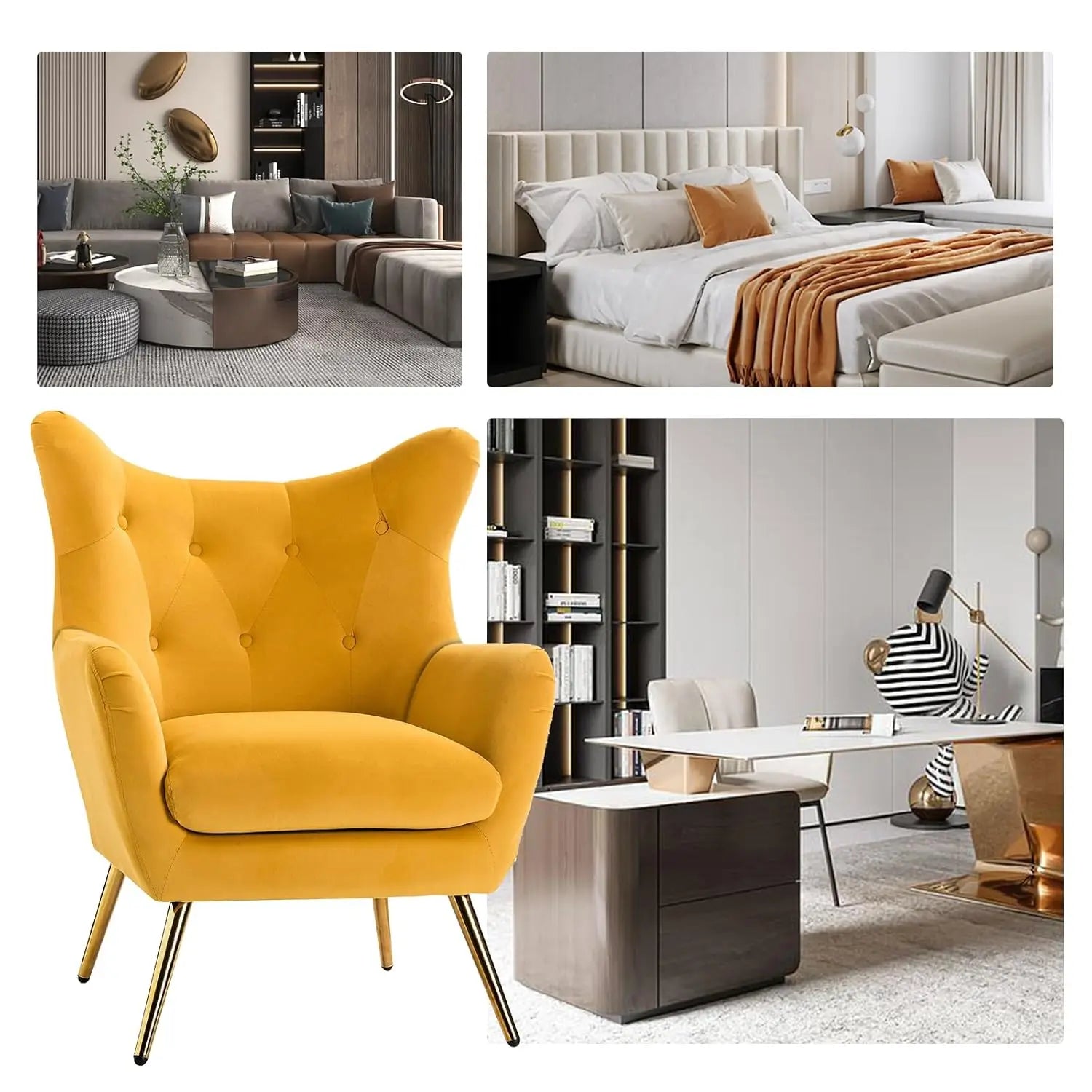 Modern Wingback Arm Chair