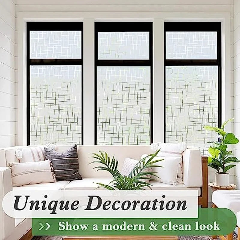 Cross Pattern Privacy Frosted Glass Window Sticker