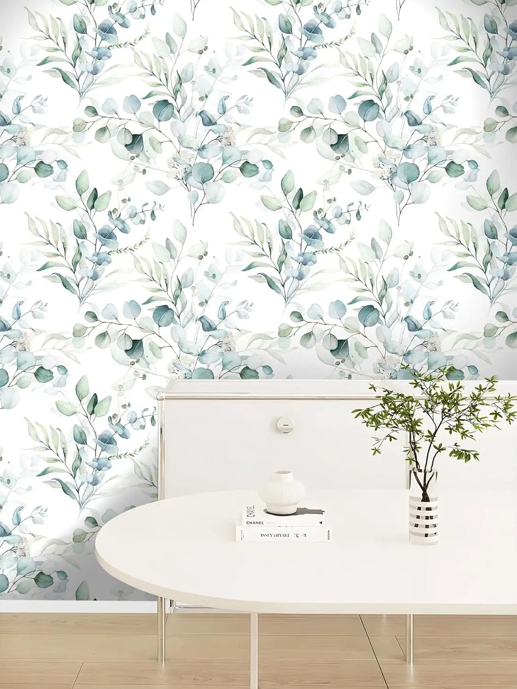 Boho Eucalyptus Peel and Stick Wallpaper