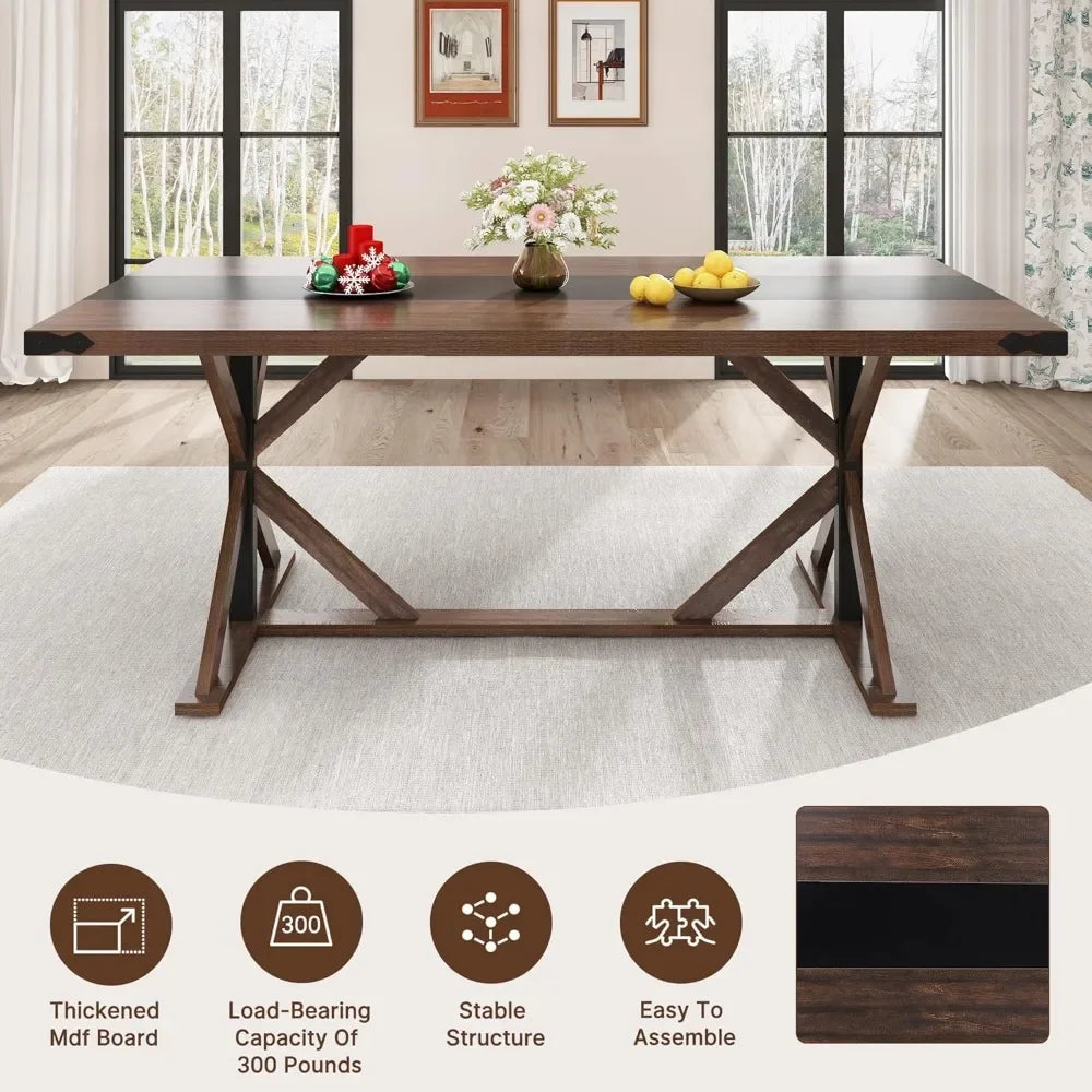 Farmhouse Dining Table for 6