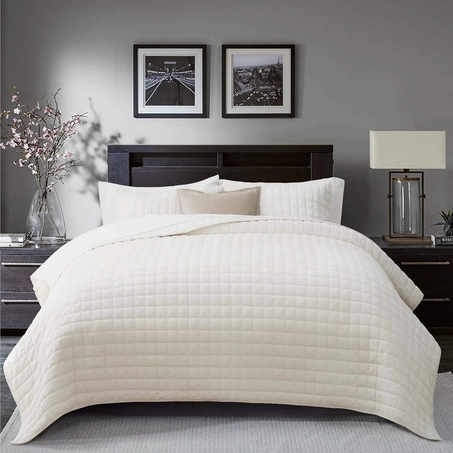 King Size Velvet Quilt Set