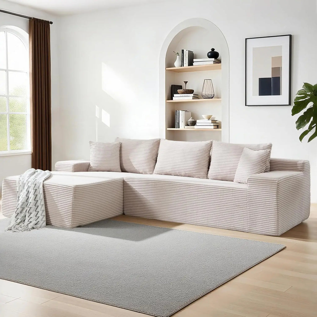 Modular Sectional Couch with L-Shape Chaise