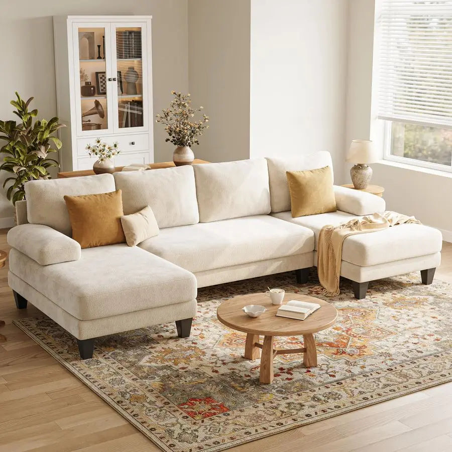 Modern Sectional Couch with Double Chaise