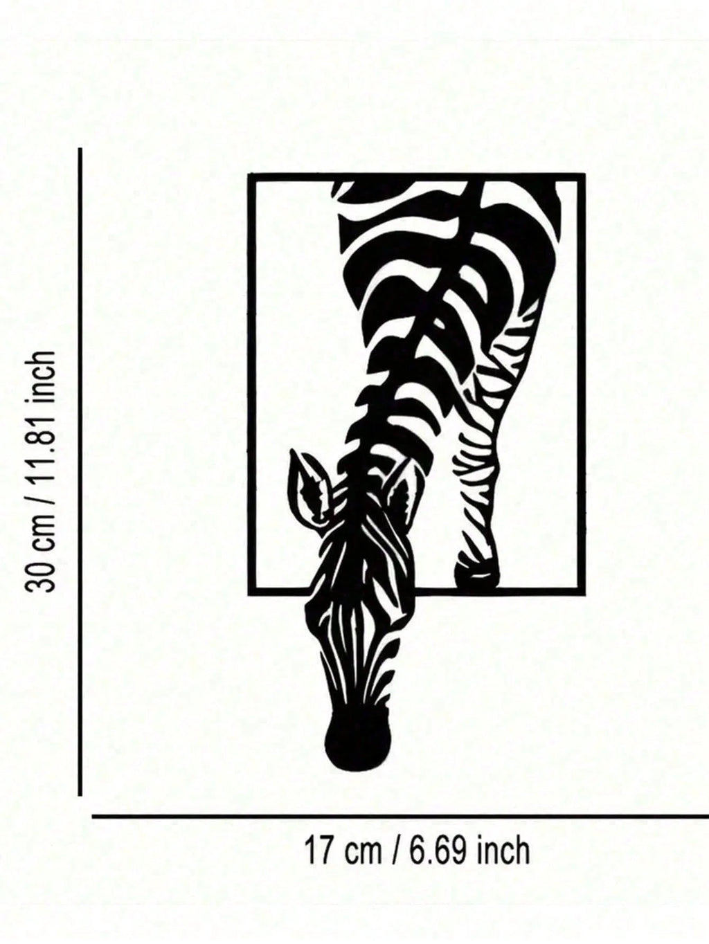 Zebra Wall Art Metal Sculpture