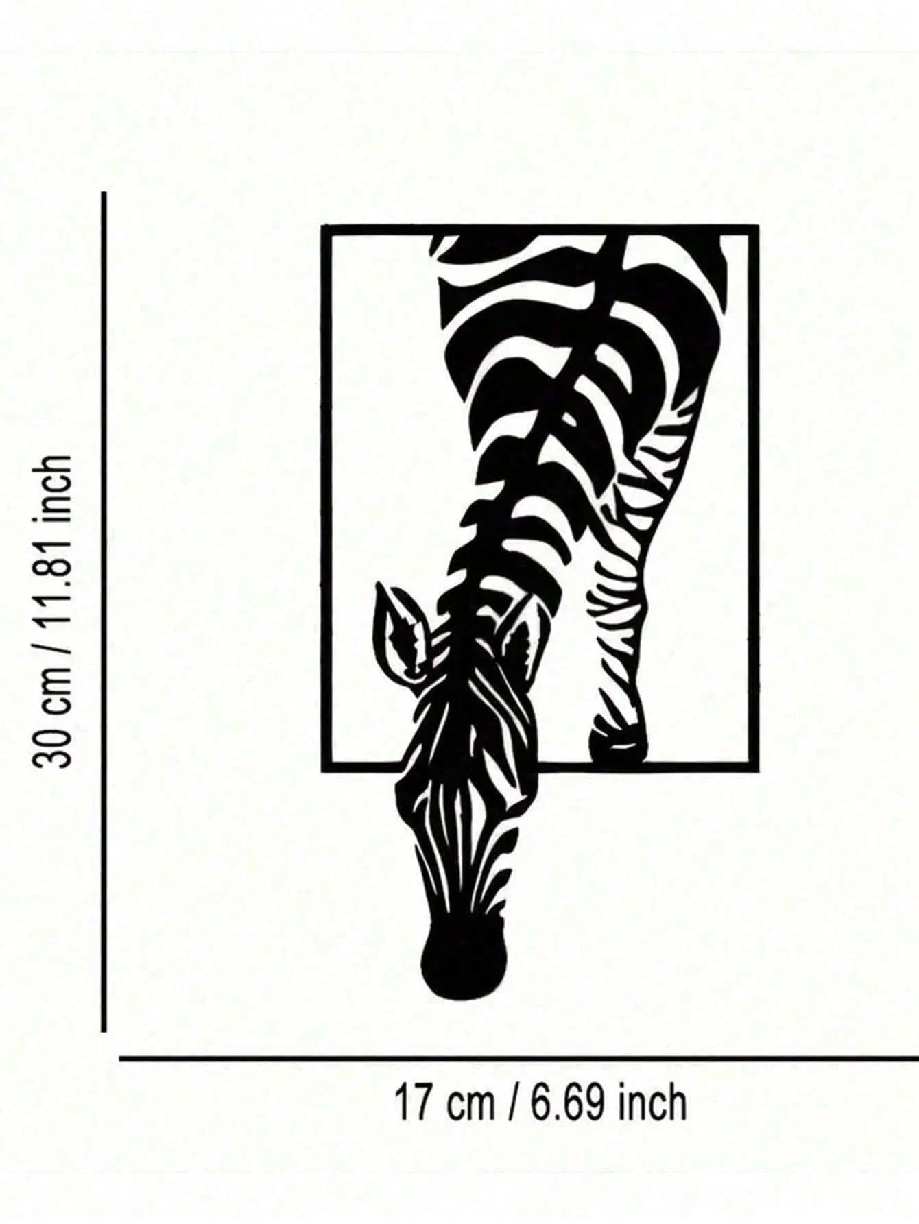 Zebra Wall Art Metal Sculpture