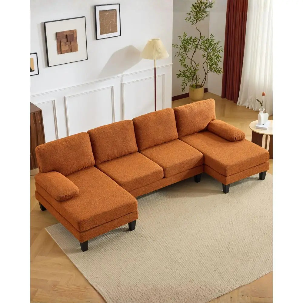 U-Shape Sectional Couche with Double Chaises