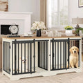 Heavy Duty Wooden Double Dog Cage with Divider
