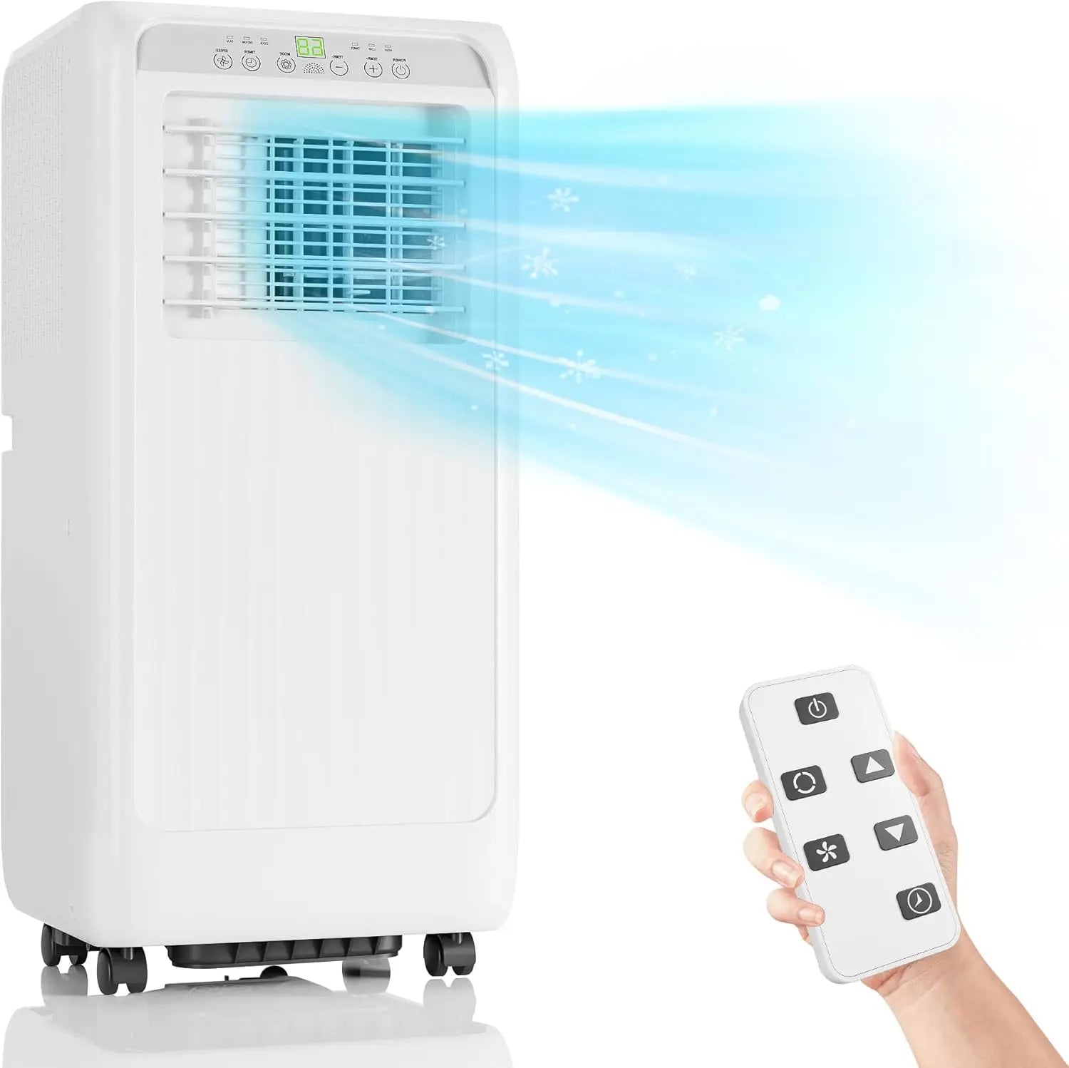 8000 Btu Portable Air Conditioner with 24H Timer & Remote Control