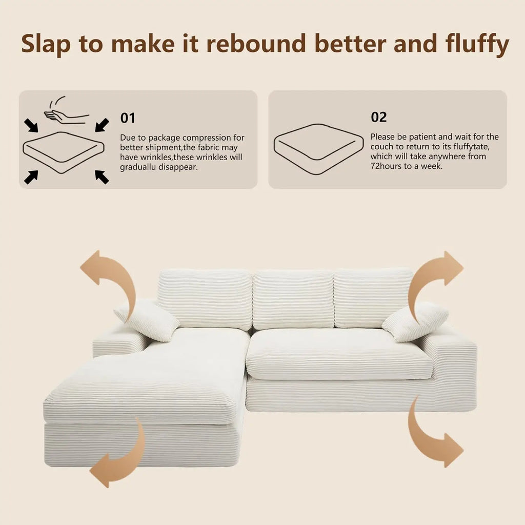 Modular Sectional Couch with Chaise