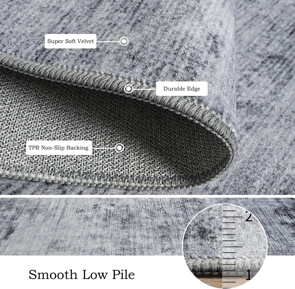 Abstract Washable Area Rug