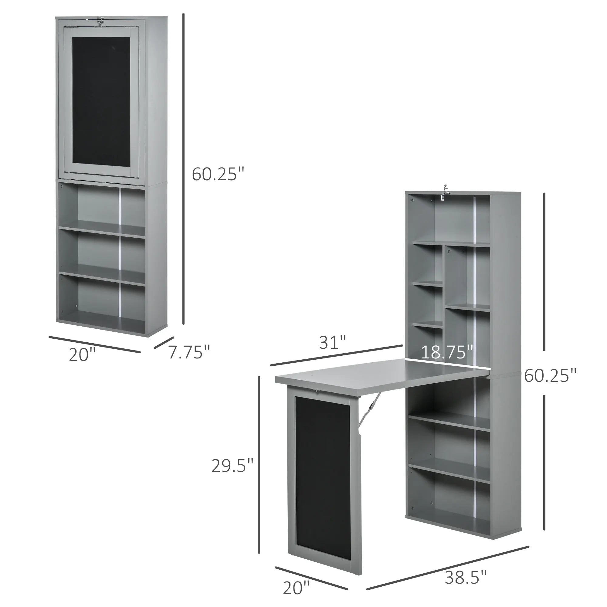 Fold-Out Convertible Office Desk