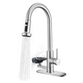3-in-1 Kitchen Faucet with Press-Type Glass Rinser