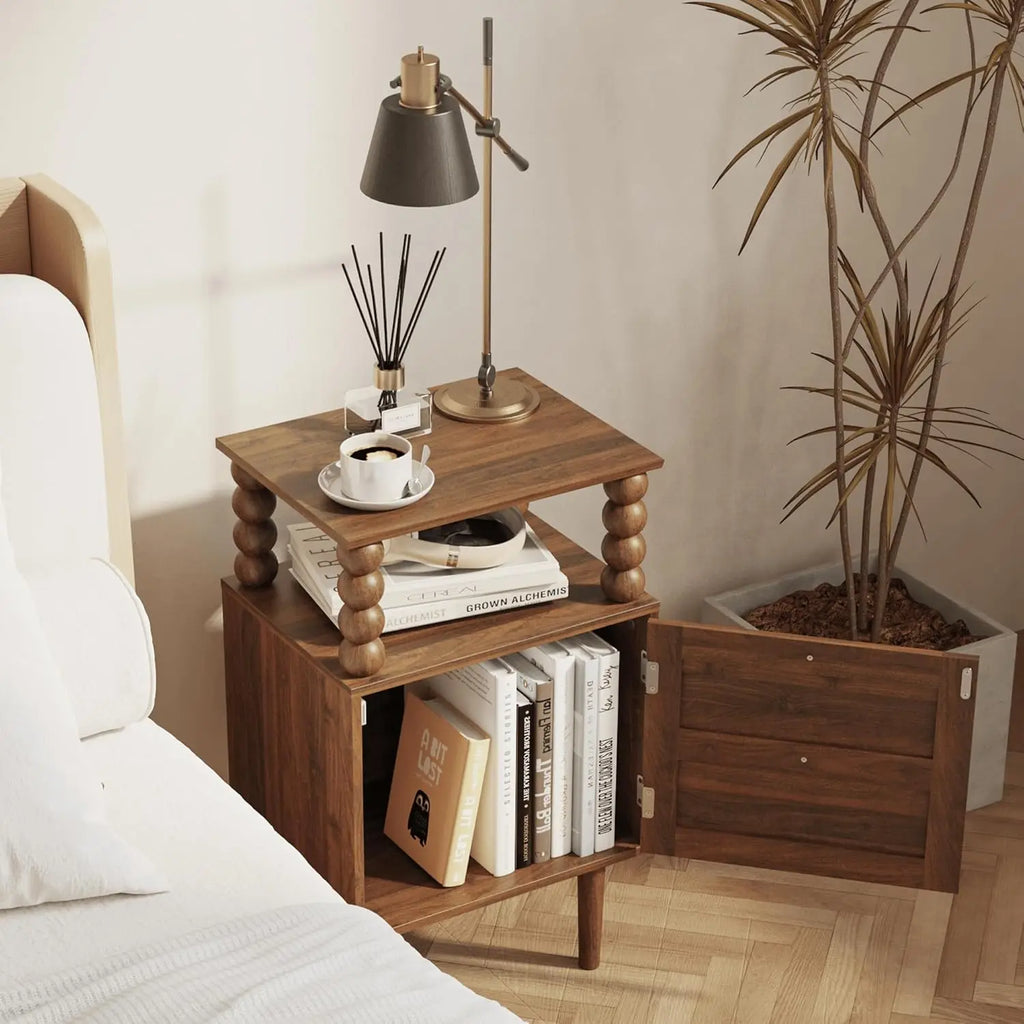 Modern Bedside Table with Storage Drawer
