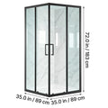 Framed Corner Shower Enclosure with Double Sliding Shower Doors