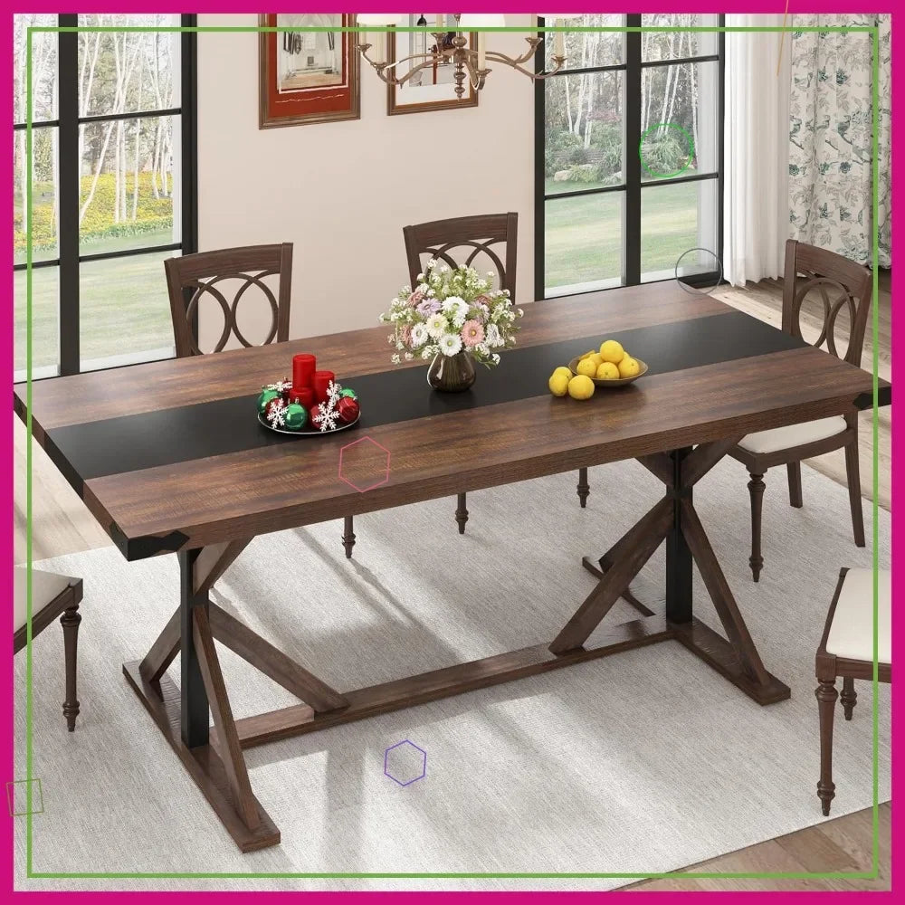 Farmhouse Dining Table for 6