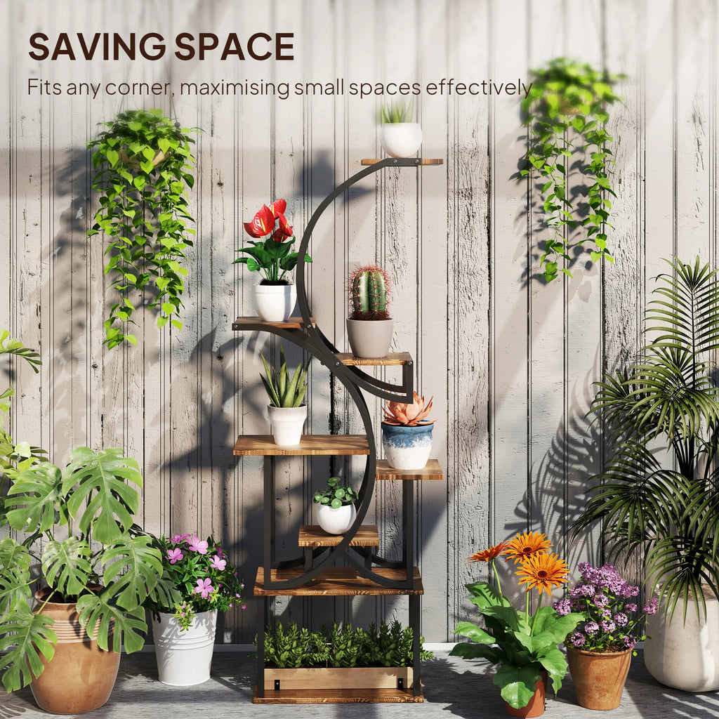 8 Tier Plant Stand, 62" S-Shaped Plant Shelf