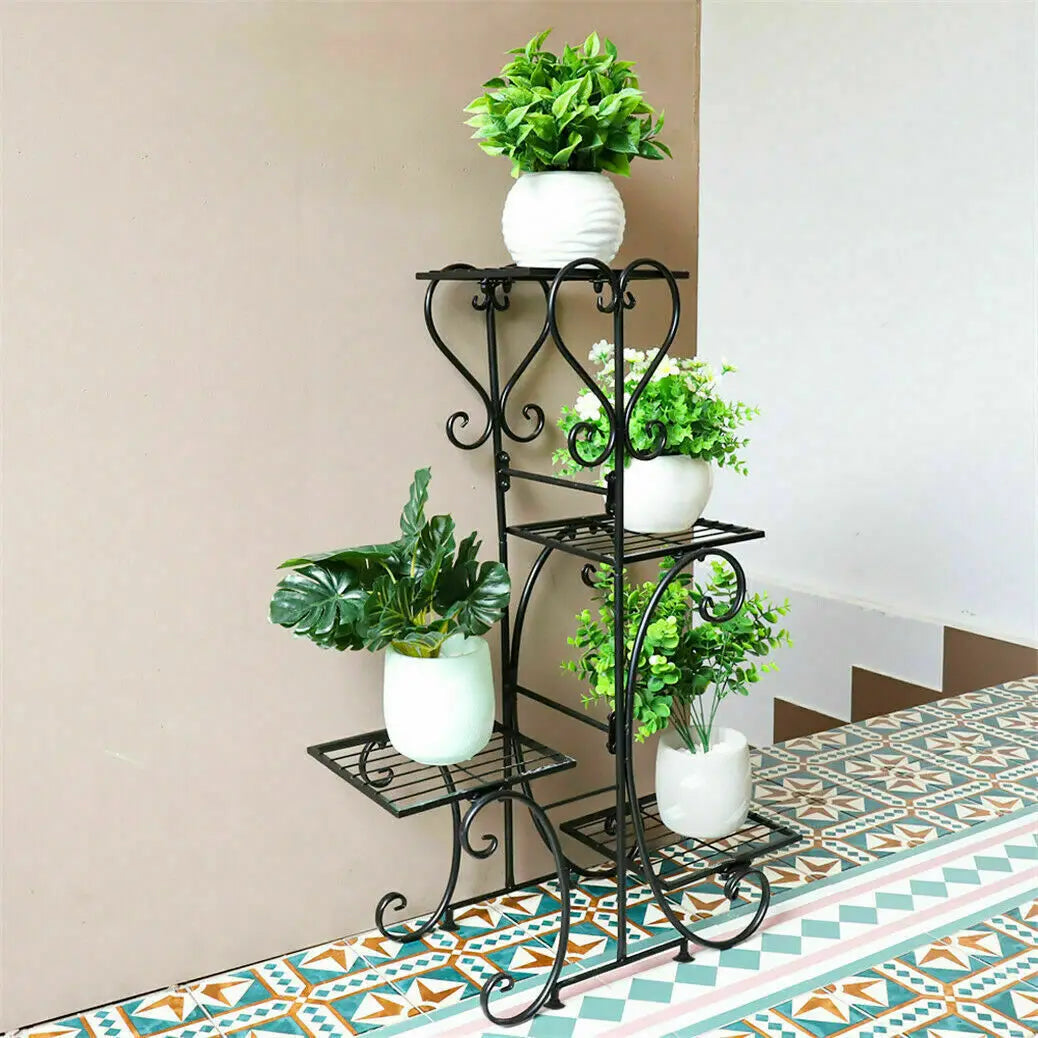 4 Tier Metal Indoor/Outdoor Plant Stand