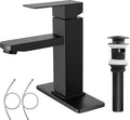 Stainless Steel Square Bathroom Washbasin Faucet