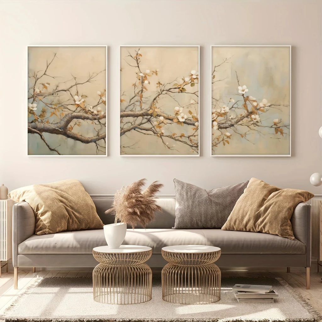 3pcs/Set Watercolor Bohemian Branch Flower Art