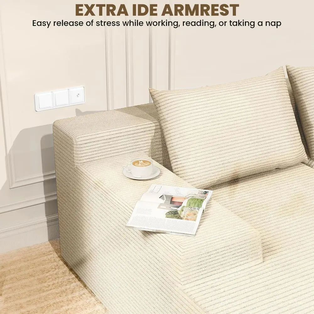 Modern Sectional Couch with  Chaise
