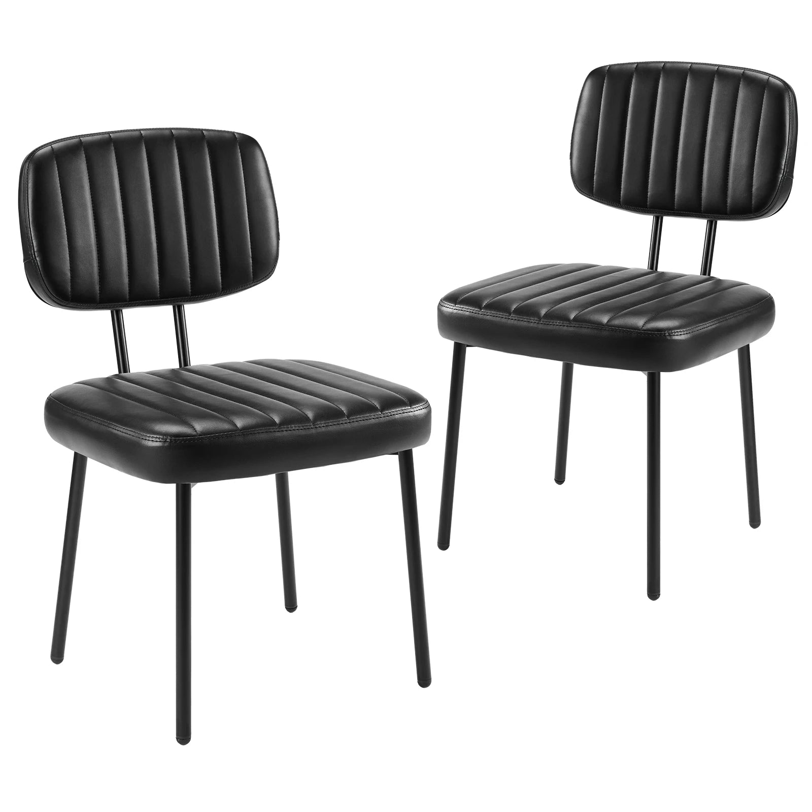 Modern Faux Leather Ergonomic Dining Chairs (Set of 2)