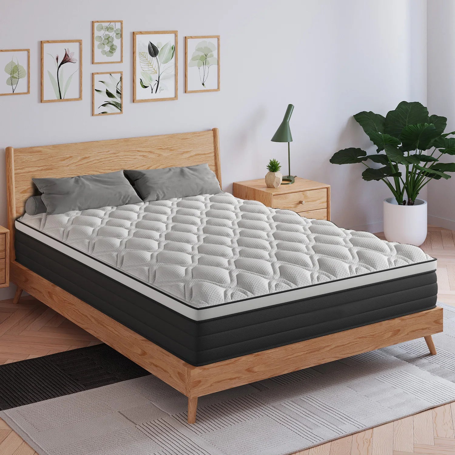 12 Inch Twin-Full-King Hybrid Memory Mattress in A Box