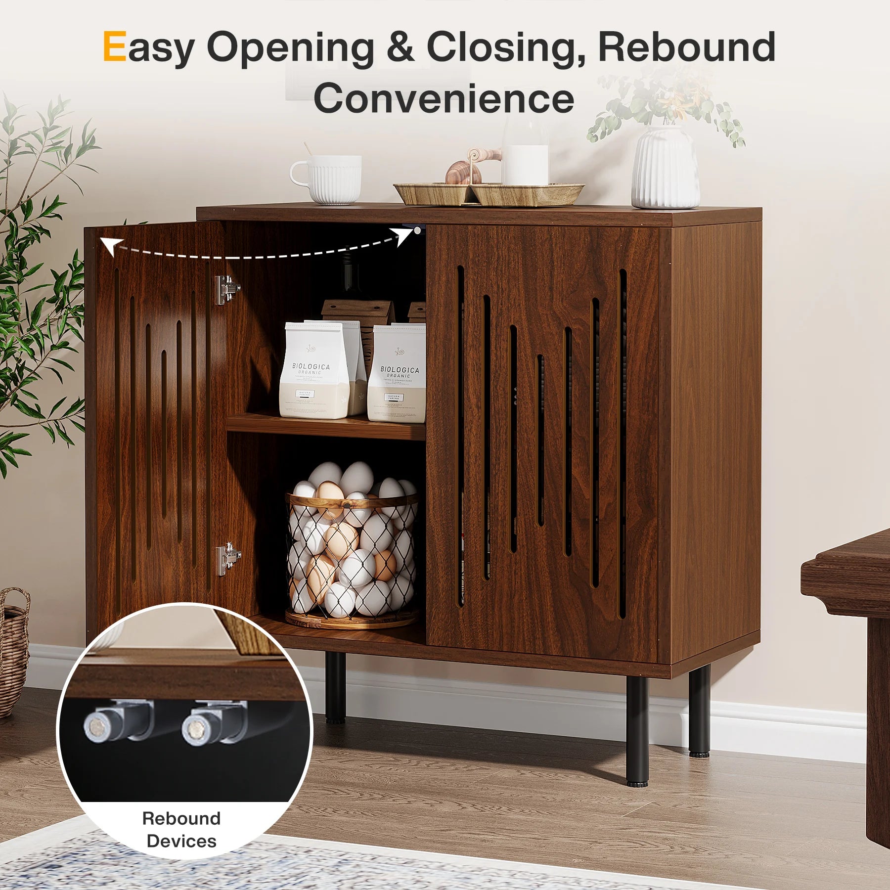 Farmhouse Vintage Sideboard Storage Cabinet (Set of 2)