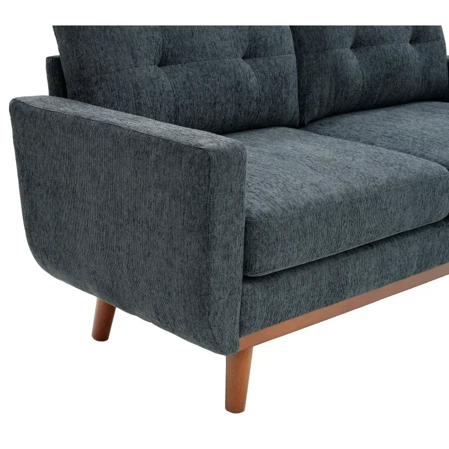 Mid-Century Modern Upholstered Loveseat
