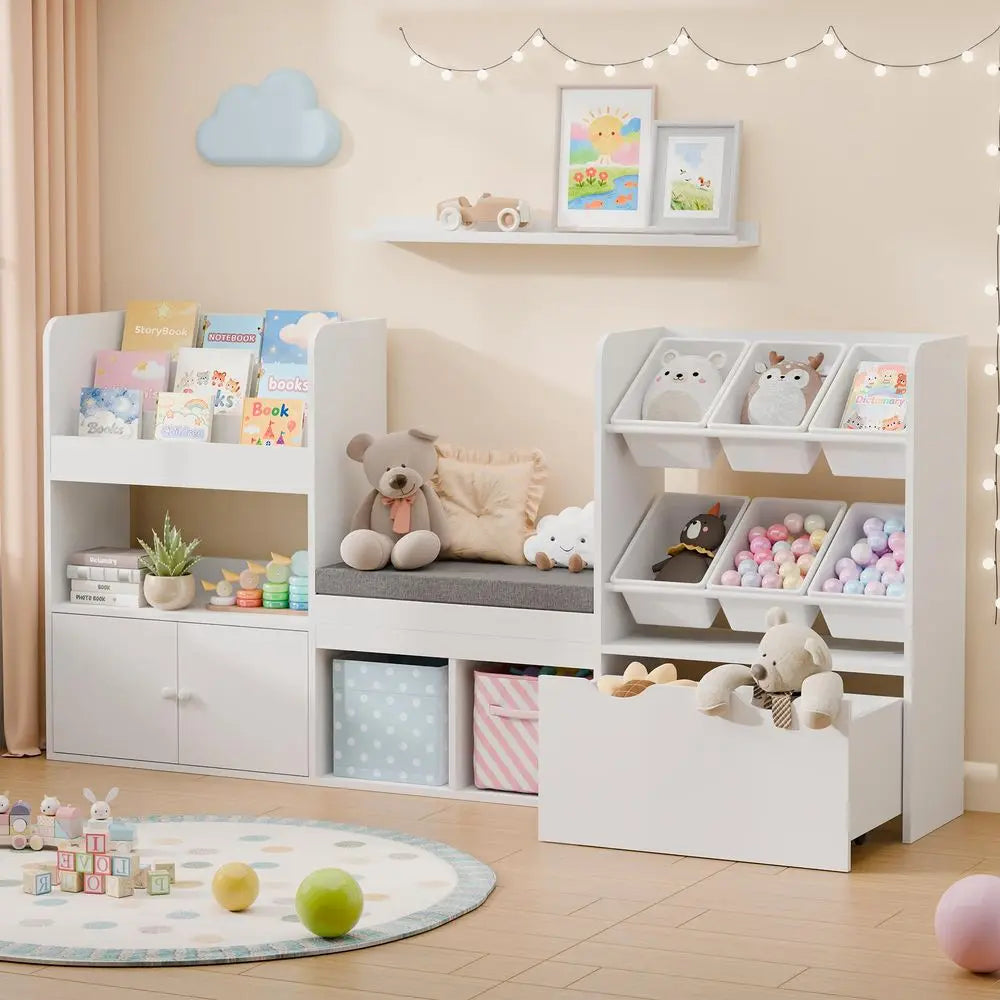 Kids Bookshelf with Reading Nook